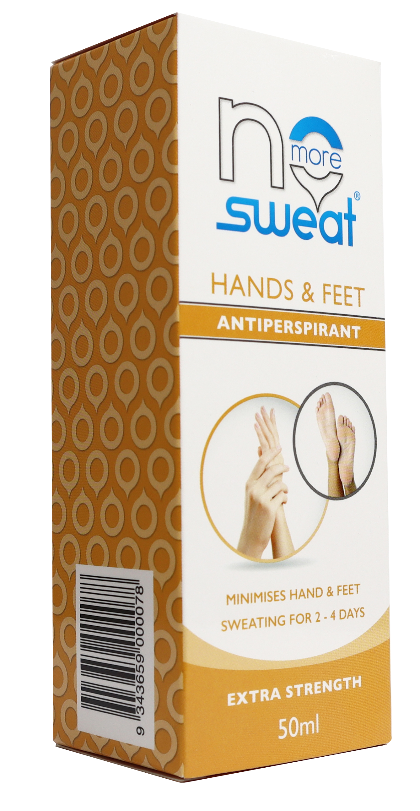 No More Sweat Hands and Feet Clinical Strength 48hr Antiperspirant Spray, 50mL
