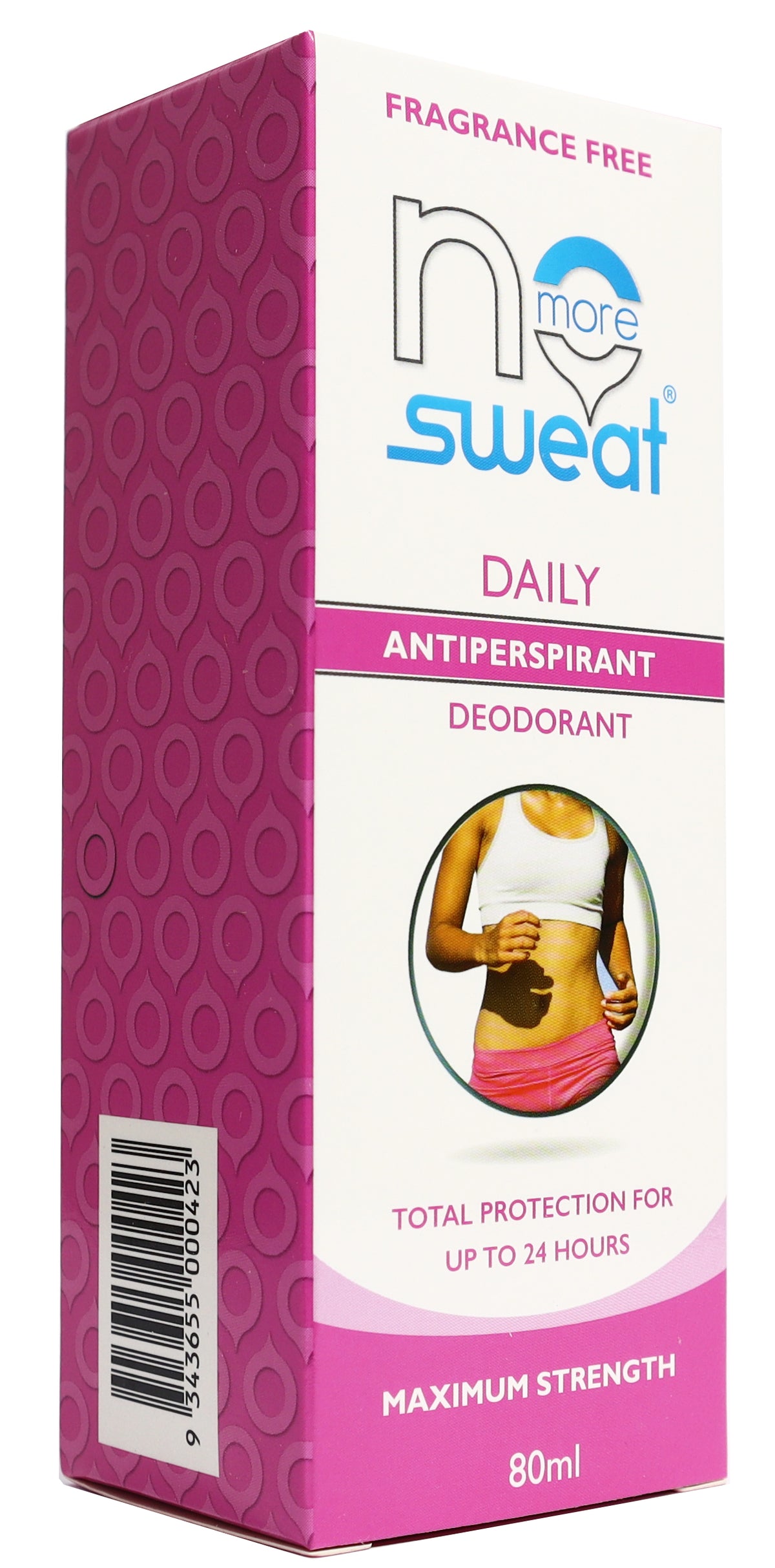 No More Sweat Women's Sport Daily Antiperspirant Cream 24hr Protection, 80mL