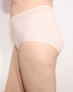 Full Brief Lace Panty - Peach