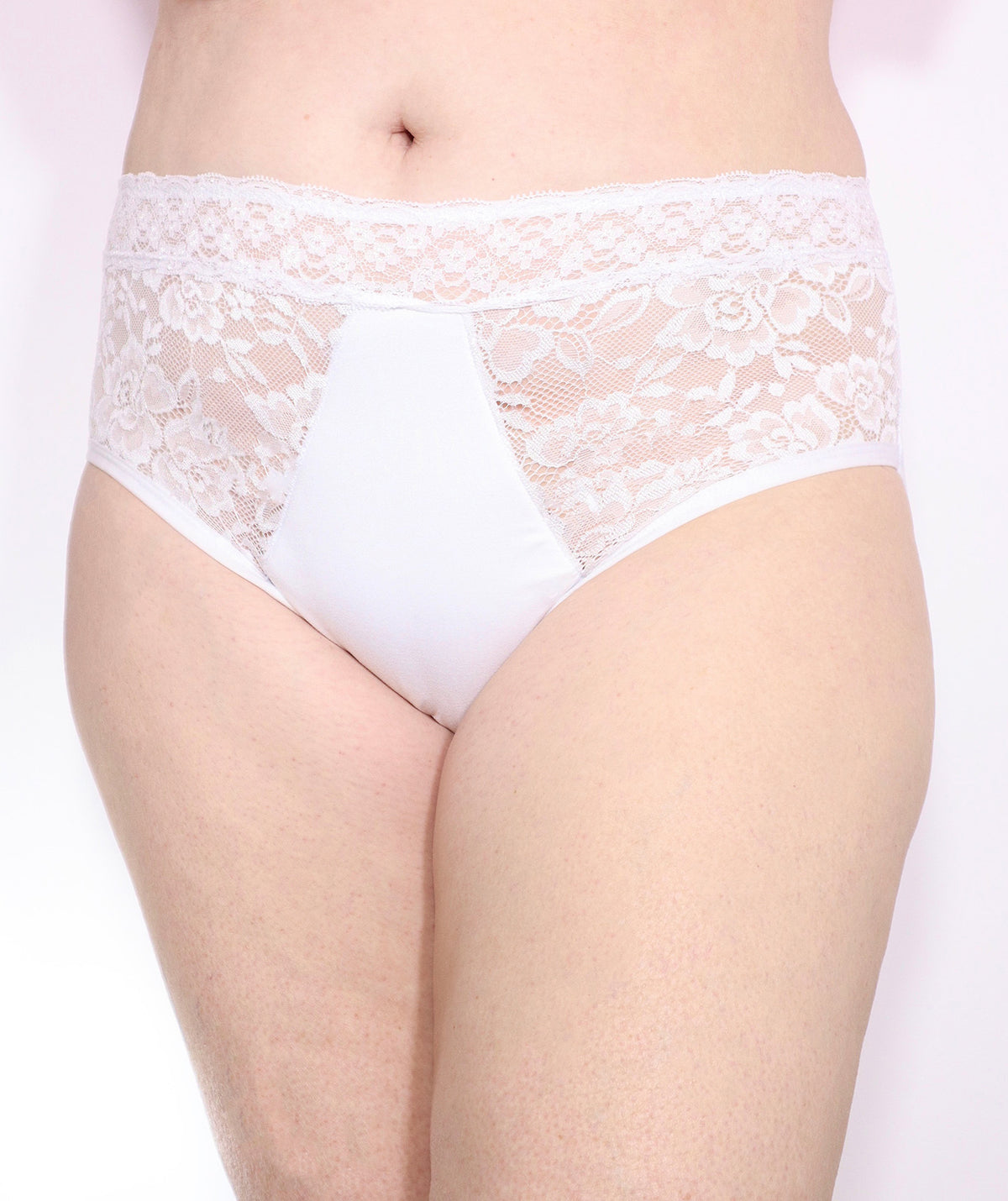 High Waist Lace Panty - White