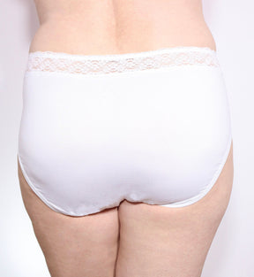 High Waist Lace Panty - White