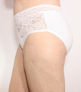 High Waist Lace Panty - White